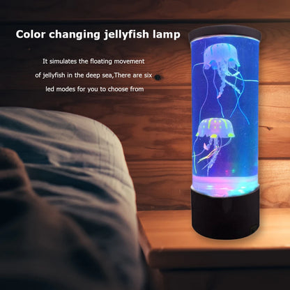 Fancy LED Changing Jellyfish Lamp Aquarium Color Changing Table Night Light Children'S Gift USB Lighting for Home Bedroom Decor