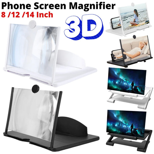 3D Phone Screen Magnifier with Stand Bracket HD Video Magnifying Glass for Mobile Phone Screen Amplifier for Iphone Android