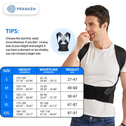 Dropshipping Stock Adjustable Back Posture Corrector Belt Women Men Prevent Slouching Relieve Pain Posture Corrector